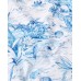 Abercrombie Light Blue/White Palm Tree Side Tie Pattern Tee
